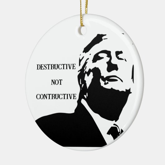 Trump/Destructive Ceramic Ornament (Links)