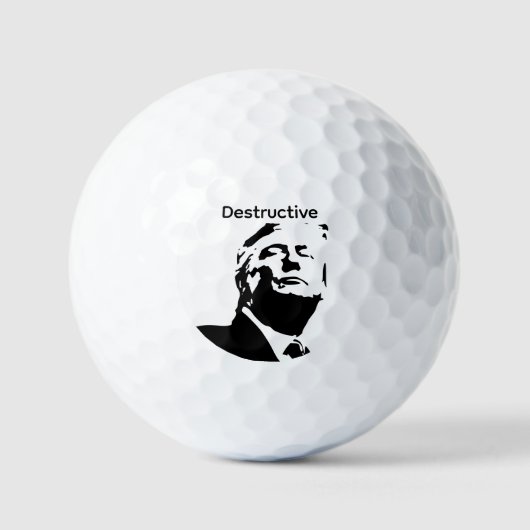 Trump/Destructive Golf balls Golfball (Vorderseite)