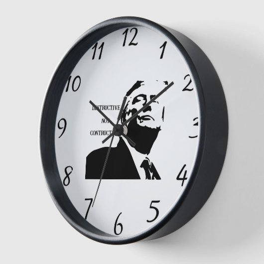 Trump/Destructive Not Constructive Clock Uhr (Winkel)