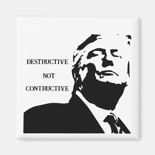 Trump/Destructive Not Constructive Magnet (Vorne)