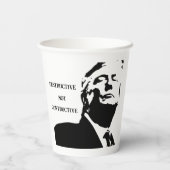 Trump/Destructive Not Constructive Paper Cup Pappbecher (Rückseite)