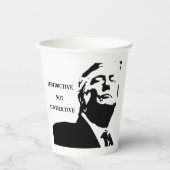 Trump/Destructive Not Constructive Paper Cup Pappbecher (Vorderseite)