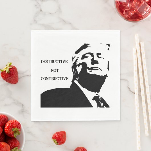 Trump/Destructive Not Constructive Paper Napkin Serviette (Beispiel)