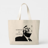 Trump/Destructive Not Constructive Tote Bag Jumbo Stoffbeutel (Rückseite)