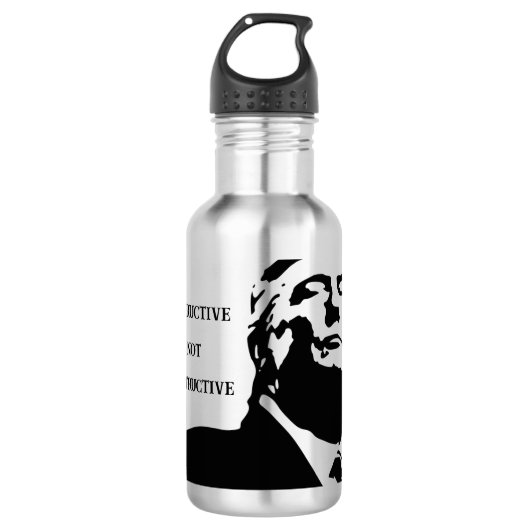 Trump/Destructive Not Constructive Water Bottle Edelstahlflasche (Vorderseite)
