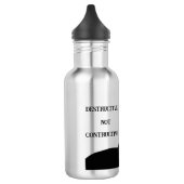 Trump/Destructive Not Constructive Water Bottle Edelstahlflasche (Links)