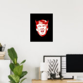 Trump Devil Head - Anti-Trump - Poster (Heimbüro)