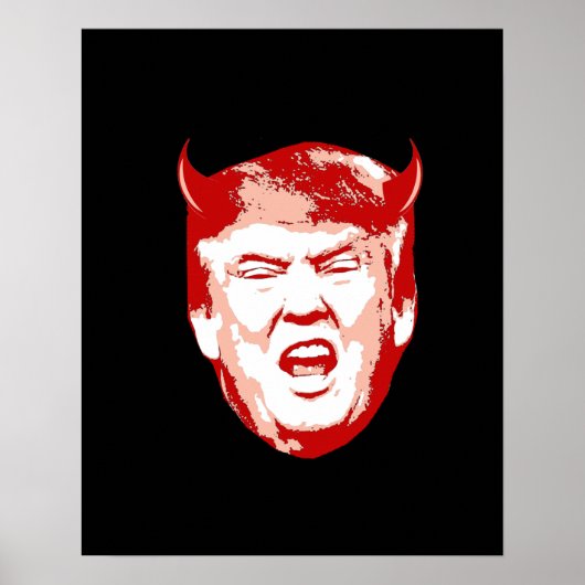 Trump Devil Head - Anti-Trump - Poster (Vorne)