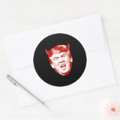 Trump Devil Head - Anti-Trump - Runder Aufkleber (Umschlag)
