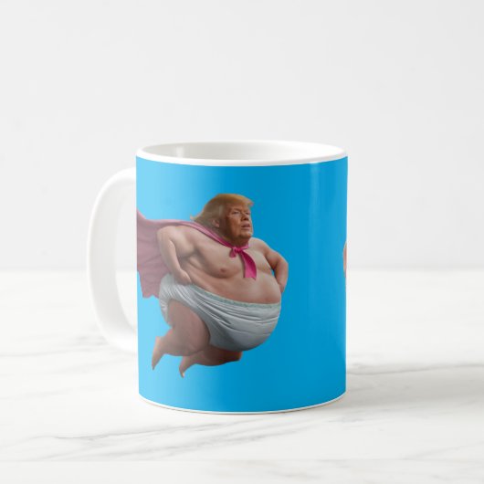Trump Diaper Man Mug Kaffeetasse (Vorderseite Links)