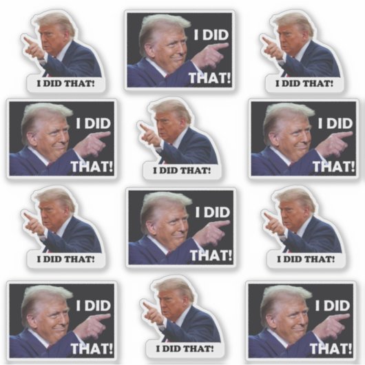 Trump did it 12 sticker sheet (Vorderseite)