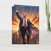 "Trump, die amerikanische Superhero-Grußkarte" Karte (Rückseite)