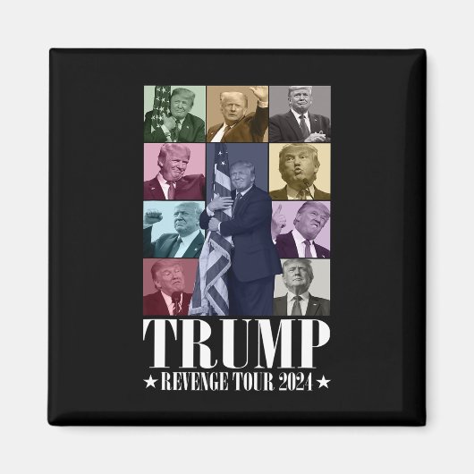 Trump Die Rache Tour 2024 Funny Magnet (Vorne)