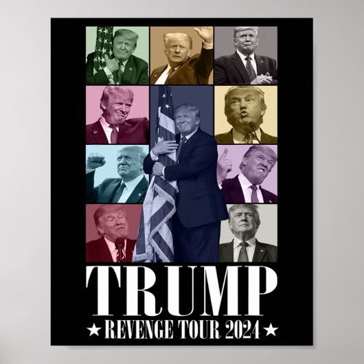Trump Die Rache Tour 2024 Funny Poster (Vorne)