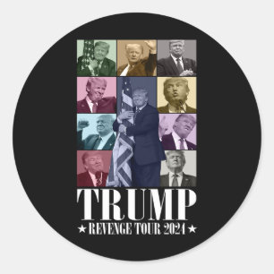 Trump Die Rache Tour 2024 Funny Runder Aufkleber