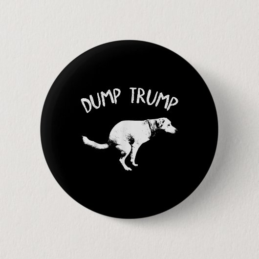 Trump Dog Kackend Button (Vorderseite)