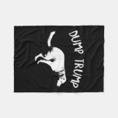 Trump Dog Kackend Fleecedecke (Vorderseite (Horizontal))