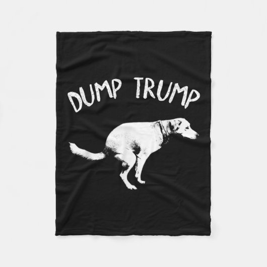 Trump Dog Kackend Fleecedecke (Vorderseite)