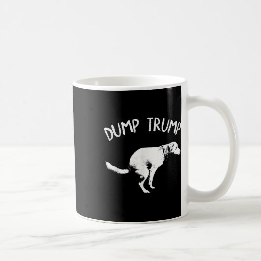 Trump Dog Kackend Kaffeetasse (Rechts)