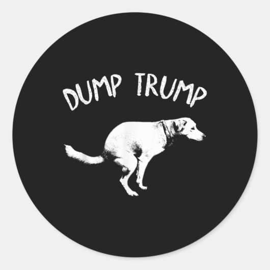 Trump Dog Kackend Runder Aufkleber (Vorderseite)