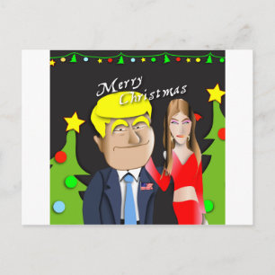 Trump, Donald, Melania, Christmas, Gift, present, Feiertagspostkarte