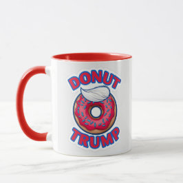 Trump-Donuts mit weißem Oberknoten Tasse