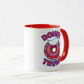 Trump-Donuts mit weißem Oberknoten Tasse (VorderseiteRechts)