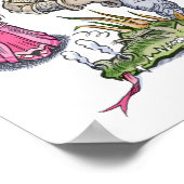 Trump Dragon slayer 16" x 12",Poster Paper (Matte) Poster (Ecke)