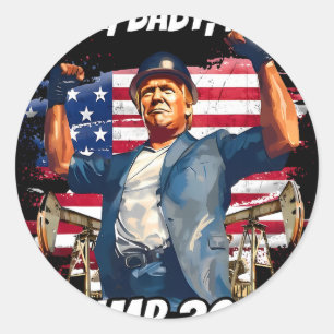 Trump Drill Baby Drill Trump 2024  Runder Aufkleber