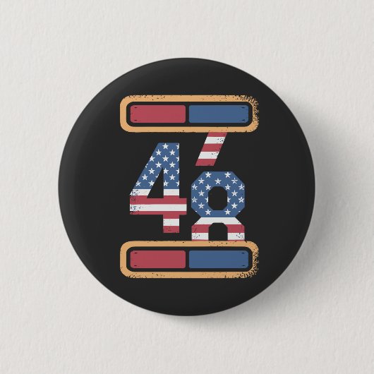 Trump Dritter Trump 2028 Trump 48 Button (Vorderseite)