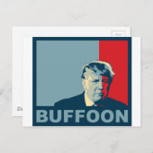 Trump/Drumpf: Buffoon (Farben Hoffnung) Postkarte (Vorne/Hinten)