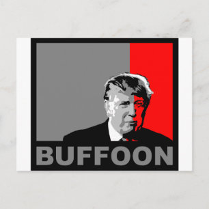 Trump/Drumpf: Buffoon Postkarte