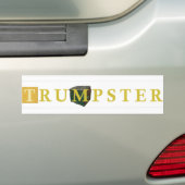 Trump Dumping Sticker 2 — Gold, Clear Autoaufkleber (Auf Auto)