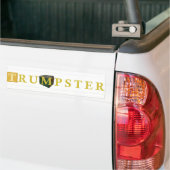 Trump Dumping Sticker 2 — Gold, Clear Autoaufkleber (Auf Lkw)