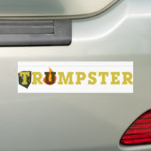 Trump Dumping Sticker 3 — Gold, Clear Autoaufkleber (Auf Auto)