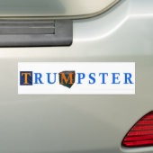 Trump Dumpster Sticker 2 — blau, weiß Autoaufkleber (Auf Auto)