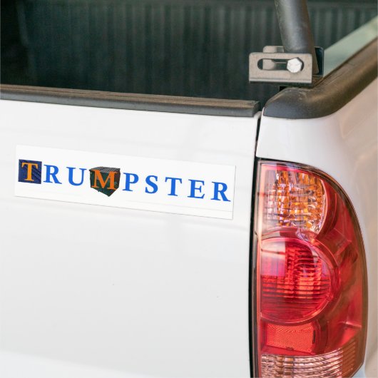 Trump Dumpster Sticker 2 — blau, weiß Autoaufkleber (Auf Lkw)
