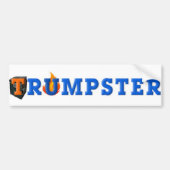 Trump Dumpster Sticker 3 — blau, weiß Autoaufkleber (Vorne)