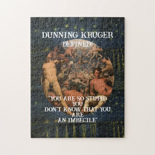 Trump Dunning Kruger: Stupid people Republicans Puzzle (Vertikal)