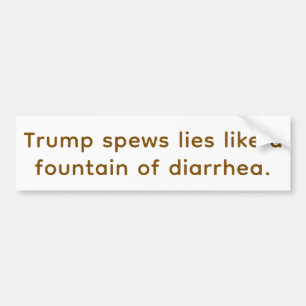 Trump Durchfall Lügen Hankamer Artjunkhaus Comic K Autoaufkleber
