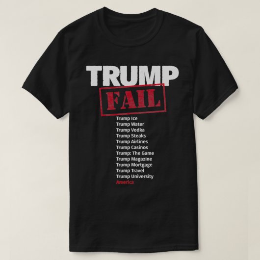 Trump - ein amerikanisches Versagen, ein Mensch un T-Shirt (Design vorne)