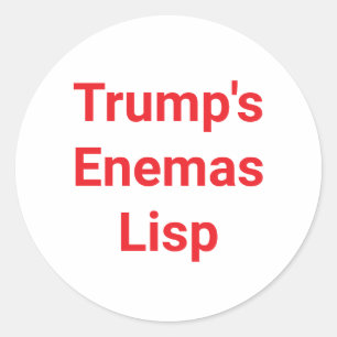 Trump Einläufe Lisp Jeff Hankamer Artjunkhaus Comi Runder Aufkleber