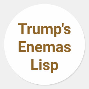 Trump Einläufe Lisp Jeff Hankamer Artjunkhaus Comi Runder Aufkleber