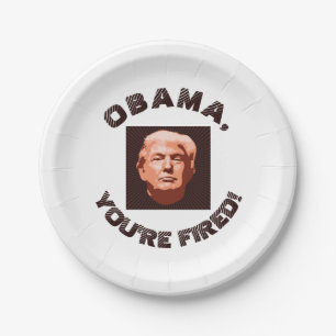 Trump Einweihung 2017 - Farbe Pappteller