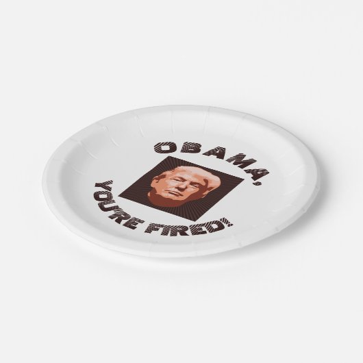 Trump Einweihung 2017 - Farbe Pappteller (Schrägansicht)