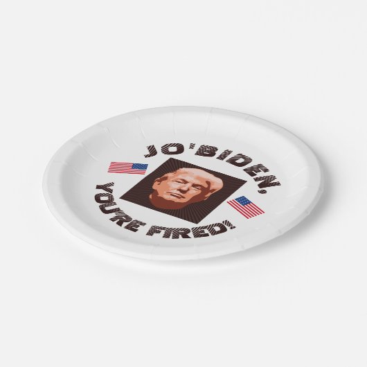 Trump Einweihung 2025 - benutzerdefinierte Farbe Pappteller (Schrägansicht)