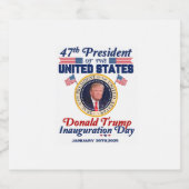 TRUMP Einweihungstag 2025 Flasche Schaumweinetikett (Einzelnes Label)
