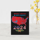 Trump Election Map 2024 Funny Merry Christmas Happ Karte (Gelbe Blume)