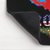 Trump Election Map 2024 Funny Merry Christmas Happ Mousepad (Ecke)