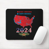 Trump Election Map 2024 Funny Merry Christmas Happ Mousepad (Mit Mouse)